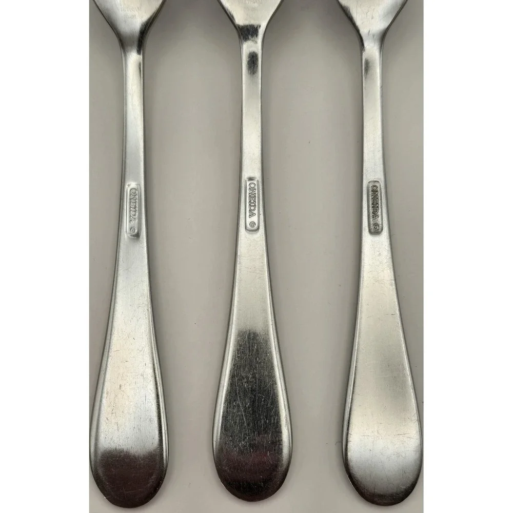 Oneida‎ ICARUS Glossy Set of 3 Dinner Forks Stainless Flatware Glossy Silverware
